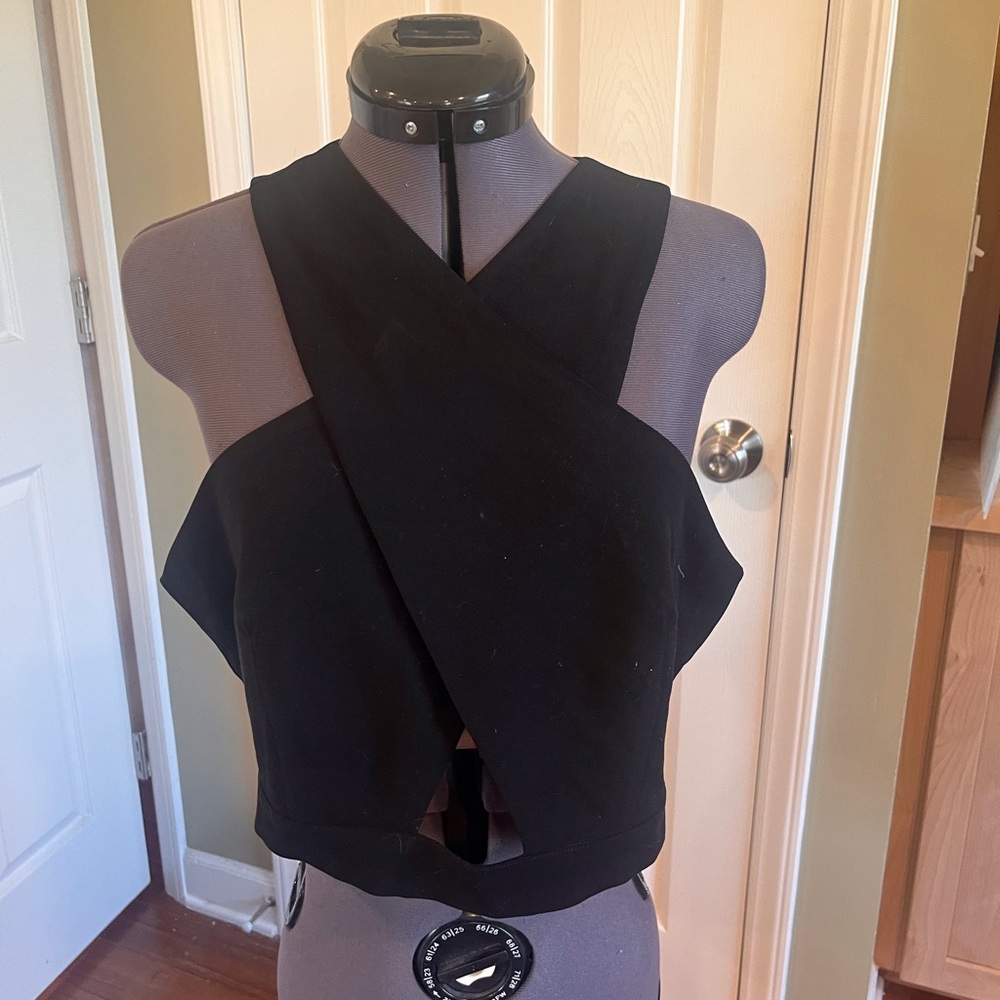 Cross wrap crop top